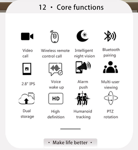 Cámara de Videollamadas con IA de 3MP, Audio Bidireccional, Gran Angular, CMOS, Pantalla de 2.8 Pulgadas, Intercomunicador, Visión Nocturna, CCTV Inteligente para Interiores - Product Image 6