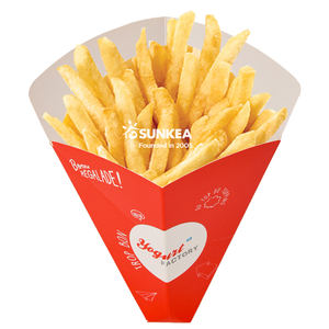 Tamaño personalizado crepes pizza rebanada comida para llevar plegable chip caja cono - Product Image 5