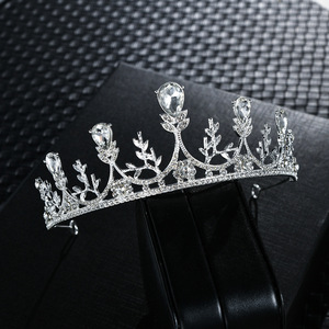 Corona de novia americana Europea tocado de boda con cristal para aniversario princesa cumpleaños coronas diademas accesorios para el cabello - Product Image 5