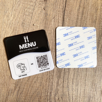 Etiqueta NFC con Código QR para Menú Digital en Mesa de Restaurante, Tocar para Ver el Menú, Pedidos sin Contacto para Cafetería, Bar, Hotel