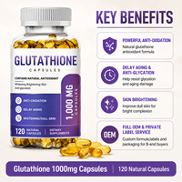 Capsules de glutathion liposomal haute puissance à marque privée OEM, supplément vitaminique pour le soin de la peau des adultes