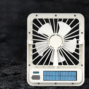 Ventilateur de bureau portable solaire 10W avec lumière, rechargeable par USB, pour le camping en extérieur - Product Image 3