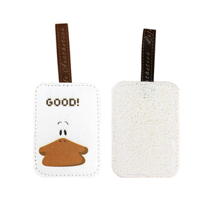 Paño de cocina rectangular de pulpa de lufa natural, tipo borrador mágico, antiadherente, para ollas y sartenes, con diseño de gato y pato. - Product Image 5
