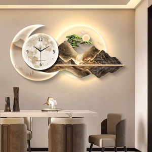 Shengtai phòng ăn hiện đại bức tranh trang trí, Đồng hồ treo tường đồng hồ, đồng hồ sáng tạo, bức tranh Đèn tường cho phòng khách - Product Image 5