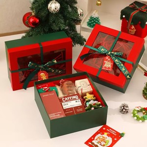 Caja de Regalo Navideña de Cartón Corrugado Rígido Ecológico con Ventana Transparente, Juego de Cajas con Forro de Esponja, Empaque de Lujo para Regalos de Fiesta - Product Image 3