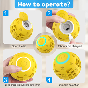 Nouveau jouet électrique pour animaux de compagnie, balle roulante automatique pour chiens, balle rebondissante qui libère des friandises, jouet interactif pour chiens - Product Image 3