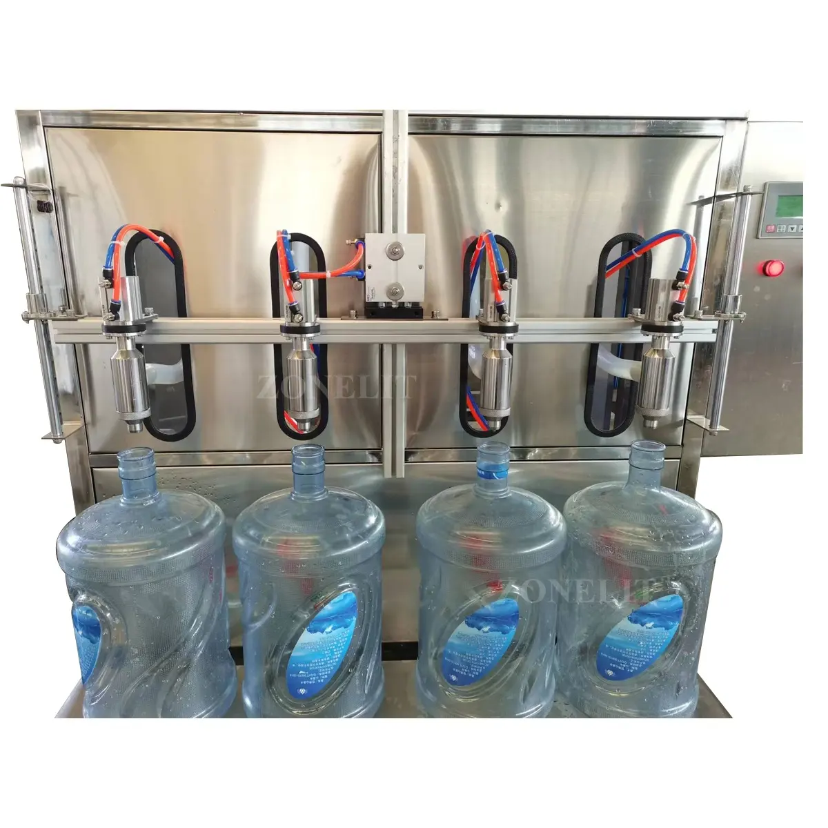 छोटे व्यवसाय पानी की बोतल भरने की मशीन गुरुत्वाकर्षण 20 लीटर बोतलबंद पानी भरने वाली मशीन