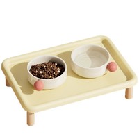 Support de gamelle surélevé en céramique pour chat et chien, anti-fuite, avec support de cou, plat rond pour nourriture et eau pour animaux de compagnie, Chaozhou Guangdong