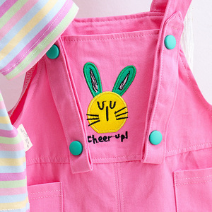 Venta al por Mayor de Conjuntos de Ropa para Niños, Estilo Nuevo, Camiseta a Rayas y Pantalones Cargo - Product Image 5