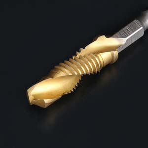 HUHAO HSS mata bor kustom M5/6/8, tiga dalam satu keran dilapisi Spiral ujung bor Tapp unit mata bor 2006281222 - Product Image 3