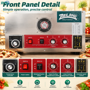 Horno Eléctrico Comercial para <span class=keywords><strong>Pizza</strong></span> con Cinta Transportadora, Horno de Acero Inoxidable de 12 Pulgadas con Control Digital para Restaurante de <span class=keywords><strong>Pizza</strong></span> y Panadería - Product Image 6