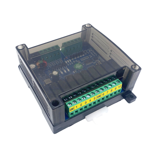DC12/24V Industrial DIN Rail RS485 Modbus IO Module with 4 Digital Inputs and 10 Relay Outputs for Automation Systems