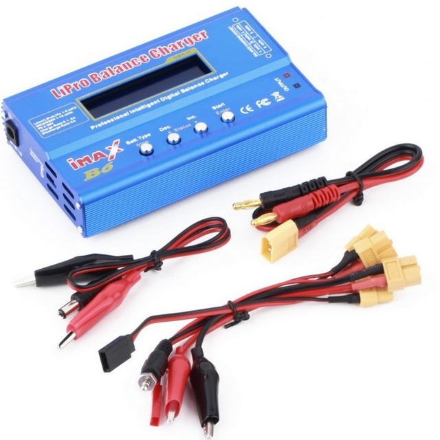 B6 80W Digital Charger for RC Aircraft Ni-CD Nimh Battery Balance Charger Discharger 15V 6A AC Power Adapter High Quality