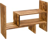 Organisateur de bureau extensible en bois naturel, étagère de comptoir, présentoir, support de rangement pour bureau et maison