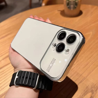 Nouvelle coque de luxe en verre AG avec objectif caméra grand angle, coque givrée anti-rayures pour iPhone 14 Pro Max