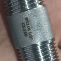 Mamelon fileté SS316 NPT par exemple 1/2 "de diamètre par 2" de long