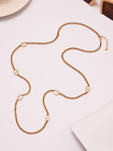 Collier de luxe léger Super Flash Pig Nose Niche Chaîne de chandail empilable pour femmes tempérament à la mode - Product Image 6