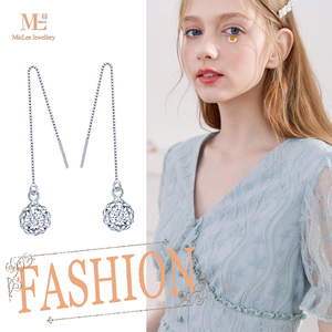 <span class=keywords><strong>Pendientes</strong></span> largos de moda, joyería de <span class=keywords><strong>plata</strong></span> de ley, <span class=keywords><strong>pendientes</strong></span> de <span class=keywords><strong>cadena</strong></span> larga de <span class=keywords><strong>Plata</strong></span> de Ley 925 para mujer - Product Image 6