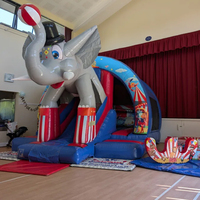 Castillo Inflable Personalizado Songfa con Diseño de Elefante de Dibujos Animados, Casa de Brinco Temática para Fiestas, Alquiler de Castillo Hinchable de PVC