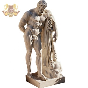 Estatua de Hércules Farnese de mármol grande, figura de <span class=keywords><strong>Dios</strong></span> griego occidental de tamaño real, escultura de diseño Natural para exteriores, tamaño personalizado a la venta - Product Image 5