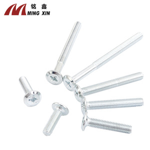Ming Xin Flat Head Phillips Machine Screws 6mm Class 8.8 Steel White Zinc Colored Zinc For Wood Furniture Hardware - Product Image 2