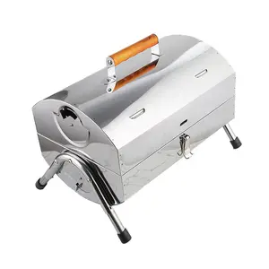 Outdoor barbecue grill household charcoal stainless steel carbon grill portable folding barbecue grill outdoor barbecue