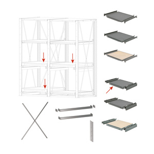 Fami System Ar 3-Edge Aluminum Worktop with Telescopic Extension L1205 D1245 Blue RAL5012 - Product Image 1