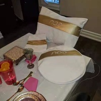 Livraison Rapide Vente en Gros 25*18 Pouces Housse de Coussin Classique en Cuir Broderie Pessa'h Cadeau Juif Écologique Service OEM
