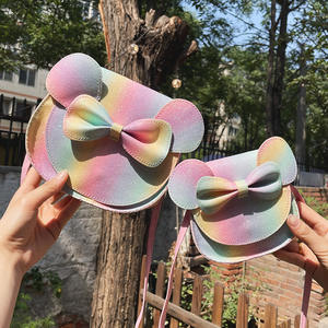 Wholesale Pu Leather Girls Princess Mini Sling Bowknot Shoulder Cartoon <strong>Mouse</strong> Shape Kid <strong>Purses</strong> - Product Image 5