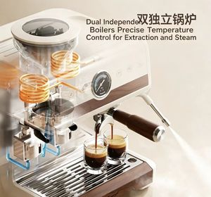 Cafetera Multifuncional de Acero Inoxidable con <span class=keywords><strong>Molinillo</strong></span> Integrado para Espresso y Cappuccino al Vapor - Product Image 2