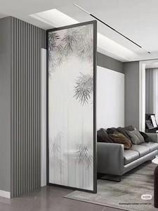Divisorio Artistico in <span class=keywords><strong>Vetro</strong></span> <span class=keywords><strong>Temperato</strong></span> con Cornice Solida Personalizzata e Dipinto Paesaggistico per Schermo d'Ingresso, Garanzia 1 Anno - Product Image 3