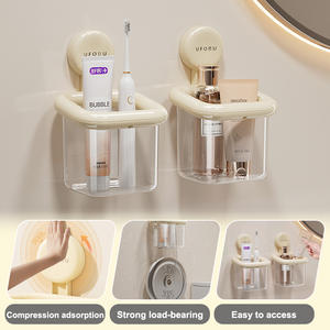 UFORU رف حائط للمطبخ مركب على حائط الحمام منظم رف تخزين معلق على الحائط - Product Image 2