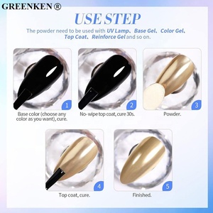54 couleurs Laser miroir Chrome or titane poudre Super lumineux <span class=keywords><strong>effet</strong></span> Fluorescence bricolage personnalisé ongles Chrome poudre - Product Image 6