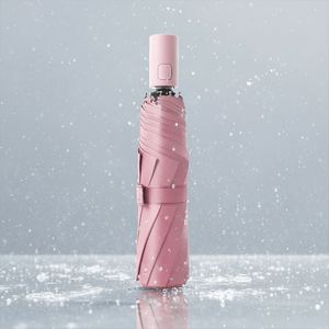Venta Directa de Fábrica, Paraguas Plegable Grande Personalizado Negro con Protección UV para Exteriores, con Cubierta de Plástico para la Lluvia - Product Image 1