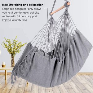 Columpio al aire libre Macramé Patio Jardín Columpio <span class=keywords><strong>Silla</strong></span> Lona Niños Patio Columpio <span class=keywords><strong>Hamaca</strong></span> <span class=keywords><strong>Silla</strong></span> - Product Image 2