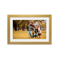 Pro bingkai foto Digital elektronik, bingkai foto kayu pintar WiFi layar sentuh IPS putar otomatis Via Frameo 15.6"