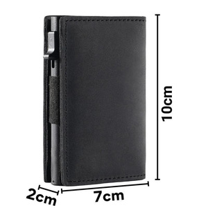 Tarjetero Metálico Delgado Personalizado Ultrafino con Bloqueo RFID, Diseño Minimalista Deslizante CNC de Aluminio para <span class=keywords><strong>Mujer</strong></span> - Product Image 2