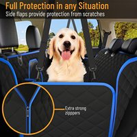 Sarung kasur kursi belakang anjing antiair antiselip dengan saku untuk mobil truk SUV Jeeps