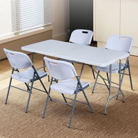 Ensemble de table de camping pliable d'extérieur 180*70*74CM, table de pique-nique en plastique, table pliante pour événements, tables de mariage en plein air