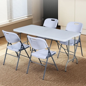 Conjunto de Mesa Plegable para Exteriores, para Camping y Comedor, 180*70*74CM, Mesa de Plástico para Picnic y Fiestas, Mesas Plegables para Eventos y Bodas al Aire Libre - Product Image 5