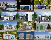 Station intelligente, toilettes mobiles écologiques, système de traitement intégré avec conception à économie d'énergie