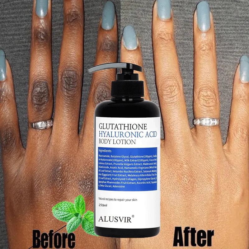 Private Label Organic White whiting Remove Spots Body Moisturizing Whitening Glutathione Body Lotion Cream For Black Skin