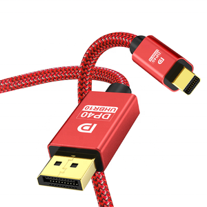 <span class=keywords><strong>Cable</strong></span> Trenzado Rojo Mini <span class=keywords><strong>DisplayPort</strong></span> a <span class=keywords><strong>DisplayPort</strong></span> 1,4 8K 60Hz 4K <span class=keywords><strong>144Hz</strong></span> 2K 240Hz HDR DSC 1,2 Thunderbolt 2 Mini DP a DP <span class=keywords><strong>Cable</strong></span> - Product Image 2