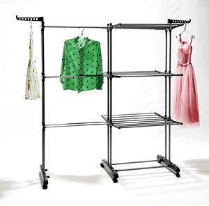 Tendedero <span class=keywords><strong>de</strong></span> <span class=keywords><strong>Ropa</strong></span> Plegable Multicapa <span class=keywords><strong>de</strong></span> Metal con Ruedas, Diseño Nuevo, Estilo Popular para Bebés, ISA-M6033 - Product Image 4