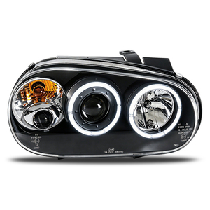 Conjunto de Faros Delanteros para Volkswagen Golf 4 04-08, Modificados con Lentes LED, Luces de Circulación Diurna Angel Eyes, Intermitentes - Product Image 6