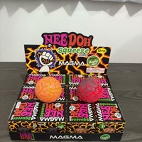Balle anti-stress souple et écologique Glow Dark Lava Mochi, jouet sensoriel à l'échelle 1/12, balle météore pour enfants et adultes, soulagement de l'anxiété