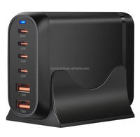 Chargeur de bureau GAN 160W de haute qualité Adaptateur de bureau de base 160W Support de bureau 160W Chargeur PD 3USB + 3Type-C
