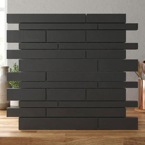 Vistaar Brand 30x30 cm Black Color <b>BackSplash</b> Home Decorative 300x300mm 3D Mosaic Decor Wall <b>Tiles</b> 12x12 for New York USA - Product Image 1