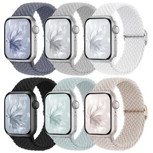 Gran oferta, paquete de 6 bandas elásticas trenzadas compatibles con <span class=keywords><strong>Apple</strong></span> <span class=keywords><strong>Watch</strong></span> Band para iWatch Series 9 8 7 6 5 4 3 2 1 <span class=keywords><strong>SE</strong></span> Ultra - Product Image 2