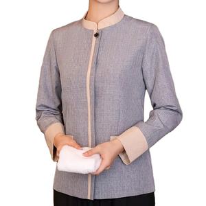 Herbst Winter Langarm Arbeits kleidung für männliche weibliche Gästezimmer Eigentum Personal Arbeits kleidung für Einkaufs zentrum Schul krankenhaus - Product Image 5